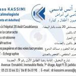 Horaire Ophtalmologue Anass Dr Cabinet d'ophtalmologie KASSIMI